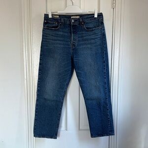 Levi’s Wedgie Straight Classic Blue Denim Jeans size 31x26